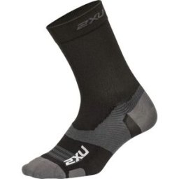 2XU Vectr Light Cushion Crew Sock Black/Titanium XL