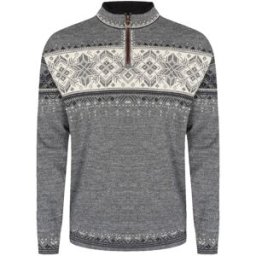 Dale of Norway Men's Blyfjell Knit Sweater Smoke/Dark Charcoal/Offwhite/Light Charcoal S