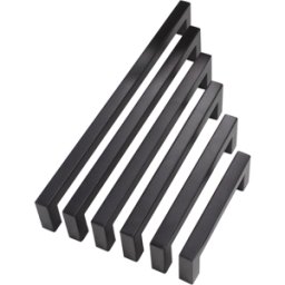 Härligt Hemma Handtag, Metallic, Svart "Pure Light Black" 96...320mm – 96mm – 96 Mm