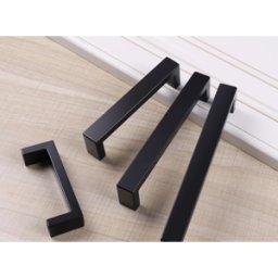 Härligt Hemma Handtag, Metallic, Svart "Pure Bold Black" 96...256mm – 192mm – 192 Mm
