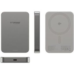 Trådlös MagSafe-powerbank med USB-C-port, 10.000 mAh, 15 W empower von PanzerGlass® 10000 mAh USB-C Power Bank