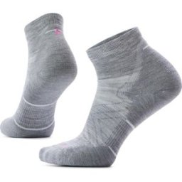 Smartwool Women's Run Targeted Cushion Ankle Socks Light Grey/White 42-45