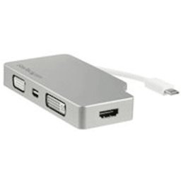 Startech 4-i-1 USB-C-videoadapter med flera portar - aluminium