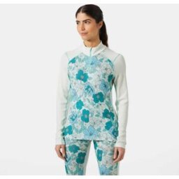 Helly Hansen Dam Lifa Merino Baslager 1/2 Dragkedja Blå L Light Cyan BlåL