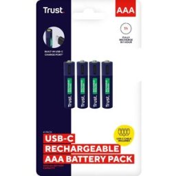 Trust Batteri Laddbar AAA USB-C 4/fp inkl. laddare