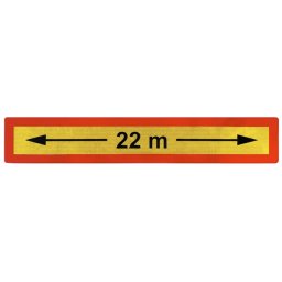 Skylt "22 m", 1132x197x2 Mm I Aluminium