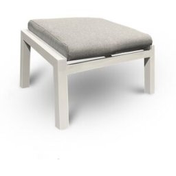 Jamaica Lounge Fotpall I Vit Aluminium