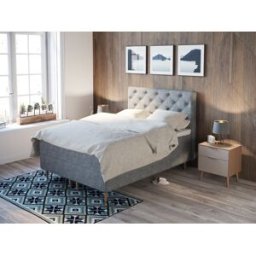 Premium Kontinentalsäng 150x200 - Ljusgrått