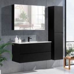 Noradesign 100 Cm Badrumsmöbel Svart Matt