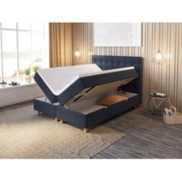 Comfort Säng Med Förvaring 160x200 Cm - Mörkblå