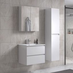 Noradesign 60 Cm Vit Matt Badrumsmöbel Med 1 Badrumsskåp