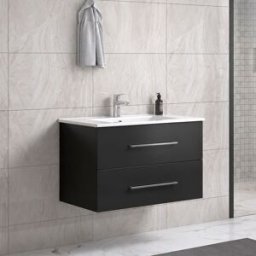 Lindadesign Servantskap Med Vask 80 Cm - Hvit Matt