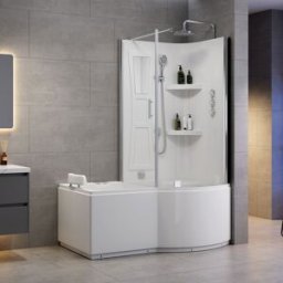 Combi 2 Bubbelbad 150 Cm Höger