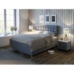 Premium Kontinentalsäng 160x200 - Ljusgrått