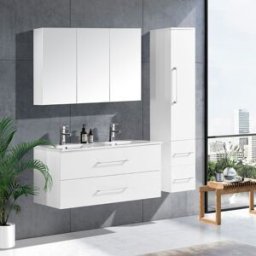 Lindadesign 120 Cm Badrumsmöbel Dubbel Vit Matt