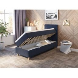 Comfort Säng Med Förvaring 80x200 Cm - Mörkblå