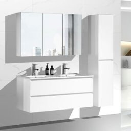 Noradesign 120 Cm Badrumsmöbel Dubbel Mattvit
