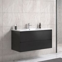 Noradesign Servantskap Med Vask 100 Cm - Hvit Matt