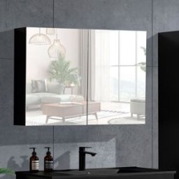 Lindadesign Speilskap 100 Cm Grå Høyglans