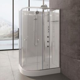 Fossefall 2 Easyfix Duschkabin 120x80 Höger Vit