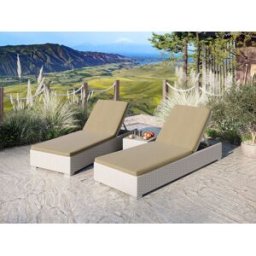 Sun Daybed Med 2 Solsängar I Vit Rotting