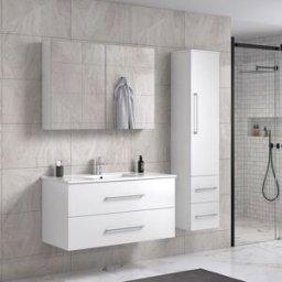 Lindadesign 100 Cm Badrumsmöbel Vit Matt