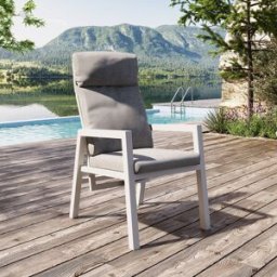 Jamaica Reclinerstol I Vit Aluminium