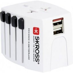 SKROSS Muv Usb 2xa -Resedelsadapter Med Två Usb-Portar