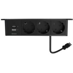 Deltaco Strömpanel, 3 Uttag, 1x21w A+c Usb-Laddare, Gst18-Anslutning