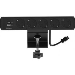 Deltaco Strömpanel, 5 Uttag, 1x21w A+c Usb-Laddare, Gst18-Anslutning