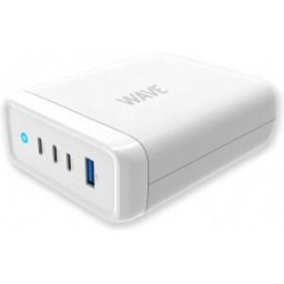 Wave 100 W Usb-Laddare, 3x Usb-C + 1x Usb-A, Vit
