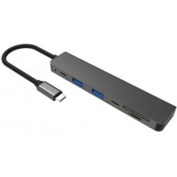Fuj:tech Slim Usb-C-Hubb Med 100 W Pd-Laddning, 5 Portar