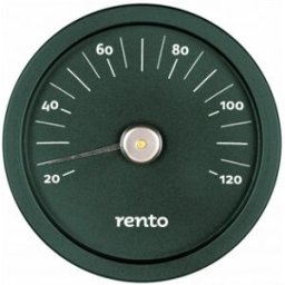 Rento Avslappnad Sauna Termometer, Aluminium, Svart, Rund