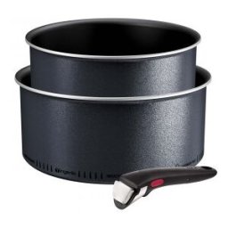 Tefal Ingenio So Light Kastrullset, 3 Delar, Grå