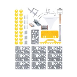 Biodling-startpaket - 45 delar - Kupkniv - Kaktråd - Trådspännare - Spännrem - Siffror - Hinkhållare - Avtäckningsbricka