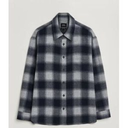 A.P.C. Malaury Checked Overshirt Light Grey