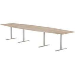 Konferensbord 4200 x 1200 mm Vit ask/Silver