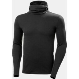 Helly Hansen Herr Lifa Merino Luvtröja/munktröja I Mellanviktsklass Svart S Black / Light Cyan SvartS