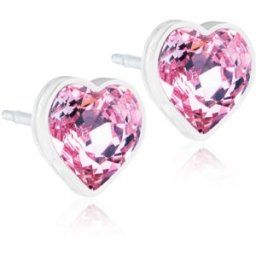 Blomdahl Heart Light Rose örhängen 6 mm 15-0121-24
