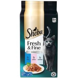 Sheba Fresh & Fine Våtfoder Till Katt Fisk I Gelé 6x50 G