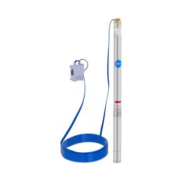 Djupvattenpump - 70 mm / 2,75'' - 3800 l/h - 750 W - 50 m kabel / 85 m uppfordringshöjd - Rostfritt stål