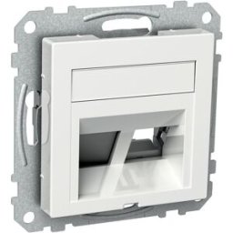 Schneider Electric Centrumplatta, Exxact, vinklad, RJ45, Actassi S-One, RJ45, 2x, infälld, vit