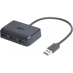 Deltaco Usb Dockningsstation Med 4 Portar - Svart