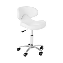 Arbetsstol frisör - 450–590 mm - 150 kg - Vit