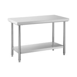 Rostfri arbetsbänk - 120 x 60 cm - Bärkraft 400 kg