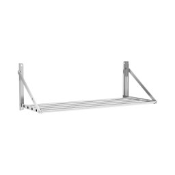Fällbar vägghylla - Stänger - 100 x 45 cm - 40 kg - Rostfritt stål