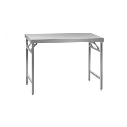 Rostfri arbetsbänk - hopfällbar - rostfritt stål - 120 x 60 cm