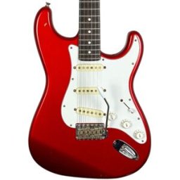 FGN Fujigen Japan JST-5R Stratocaster 2009 - Candy Apple röd candy röd