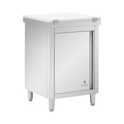 Arbetsskåp i rostfritt stål - 60 x 60 cm - 500 kg lastkapacitet - Inkl. skärbräda - Royal Catering