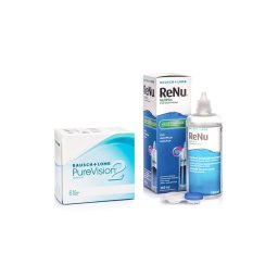 PureVision 2 (6 linser) + ReNu MultiPlus 360 ml med linsetui